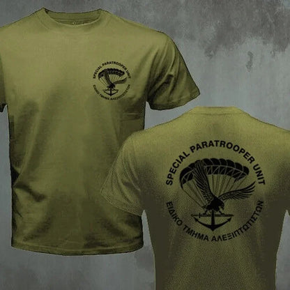 Hellenic Army ETA Greek Special Paratrooper Airborne Unit Force T-shirt