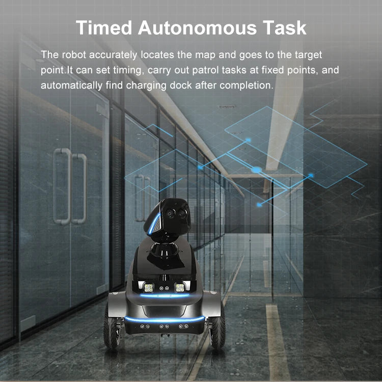 Indoor Office Building Smart Intelligent Patrol AI Security Robot