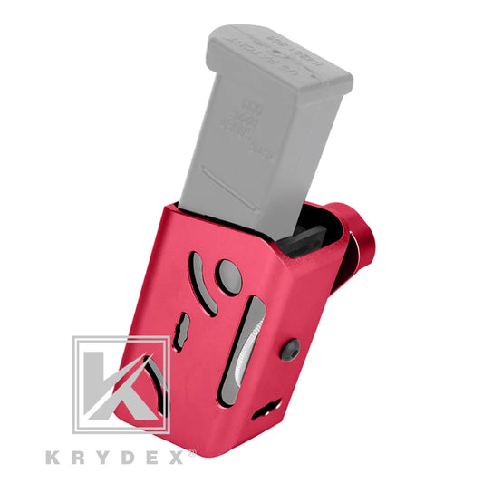 "Gain the Competitive Edge: KRYDEX IPSC Red Aluminum Holster & Magazine Pouch"