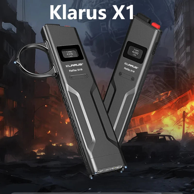 Klarus X1 FlatTac 4200 Lumens Ultra Slim EDC Flashlight