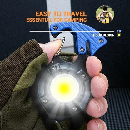 LED Flashlight Portable Multifunctional Mini COB Keychain Flashlight