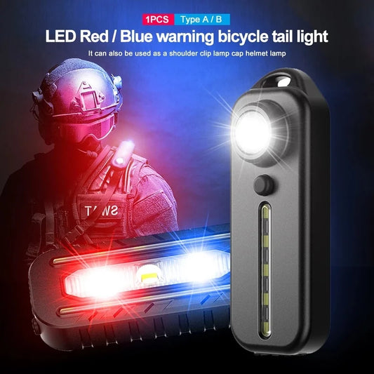 Shoulder Light with Clip USB Rechargeable Flashlights Warning Safety Torch