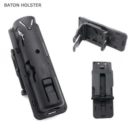 "Multifunctional MOLLE Baton Holster with 360 Degree Rotation for Tactical and Outdoor Use"