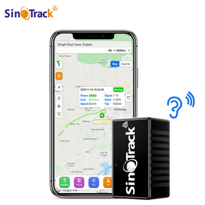 "ST-903 Mini GPS Tracker: Compact, Voice-Monitoring Device with Built-in Battery for Cars, Kids, Pets - Includes Free Online Tracking App"