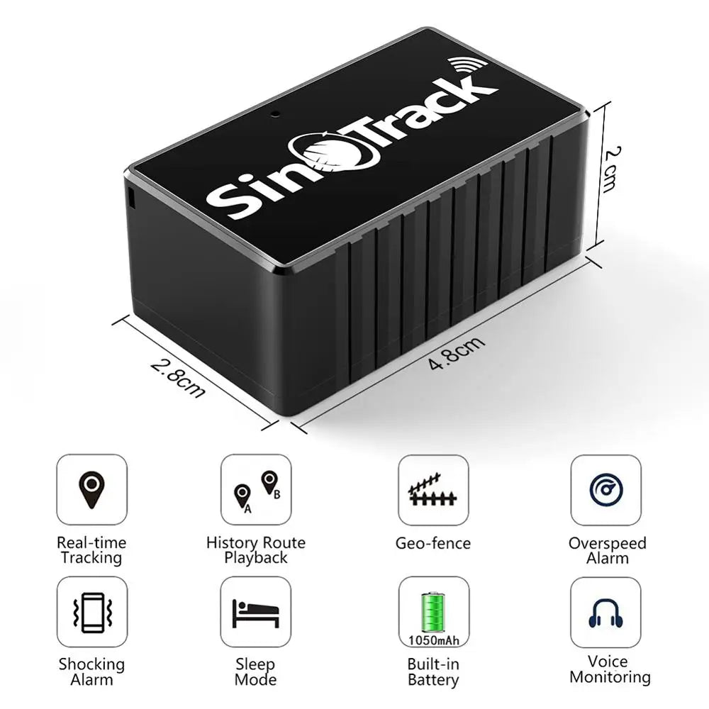 "ST-903 Mini GPS Tracker: Compact, Voice-Monitoring Device with Built-in Battery for Cars, Kids, Pets - Includes Free Online Tracking App"