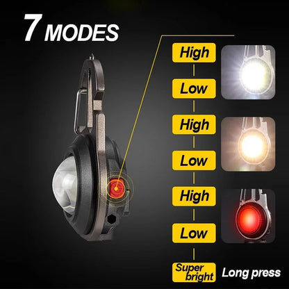 SPECIAL SALE- Mini COB LED Flashlight Multi-Functional Key-chain