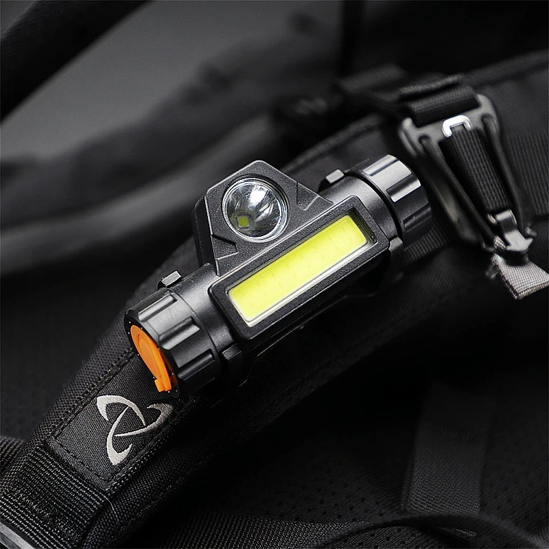 Mini Flashlight Portable Light Tactical Outdoor Camping Hiking Tools EDC Molle 25mm Backpack Strap Clip