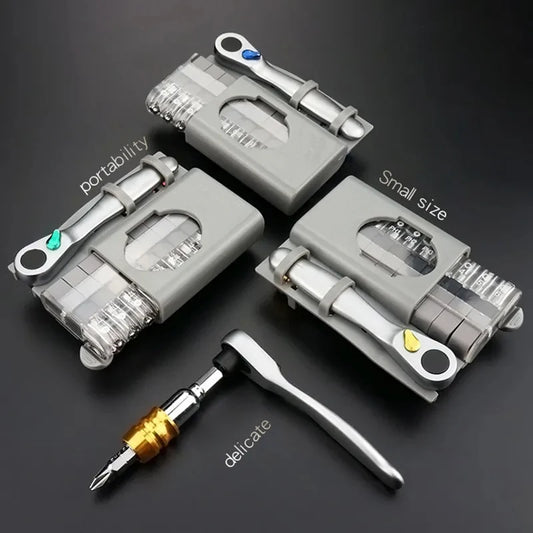 Mini Ratchet wrench screwdriver bit set ,Multi Functional Tool.