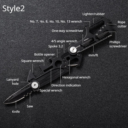 Multifunctional Outdoor Pocket Tool Combination Card Folding Tactical Army Knife Mini Bicycle Repair EDC Camping Gear Equipment