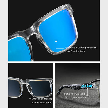 New Colors By KD332 Square Polarized Sunglasses For Men And Women.