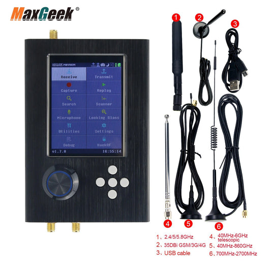 Upgraded HackRF One R9 with PortaPack H2 - Enhanced SDR Capabilities from 1MHz to 6GHz