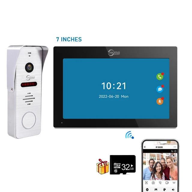 New Tuya 7/10 Inch  Video Intercom Wifi Tuya Smart Home video doorbell System.