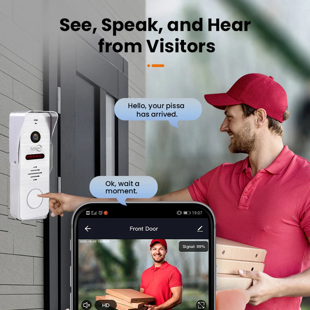 New Tuya 7/10 Inch  Video Intercom Wifi Tuya Smart Home video doorbell System.