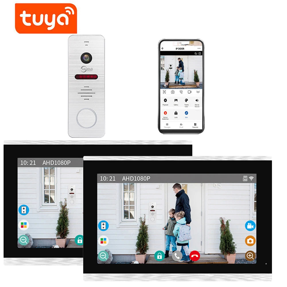 New Tuya 7/10 Inch  Video Intercom Wifi Tuya Smart Home video doorbell System.