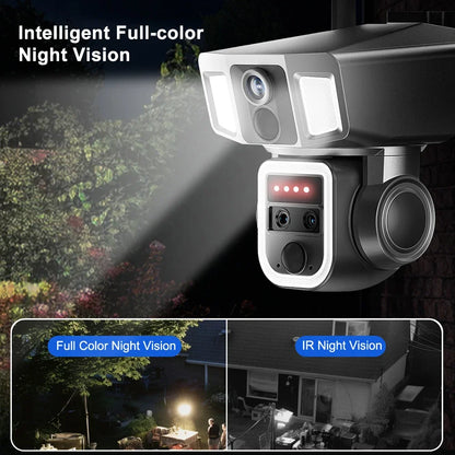 Pro: 12MP Triple-Lens 4G & WiFi Security Camera with Human Detection