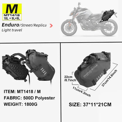 "Rhinowalk Motorcycle Pannier Bag: Ultimate Waterproof Storage for the Open Road"