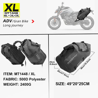 "Rhinowalk Motorcycle Pannier Bag: Ultimate Waterproof Storage for the Open Road"