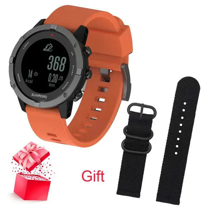 SUNROAD New Men Digital Watch GPS Tracker Outdoor Sports  Watch Fitness Tracker Wristwatch Waterproof Hombre Clock