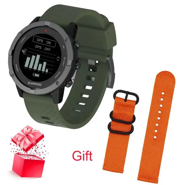 SUNROAD New Men Digital Watch GPS Tracker Outdoor Sports  Watch Fitness Tracker Wristwatch Waterproof Hombre Clock