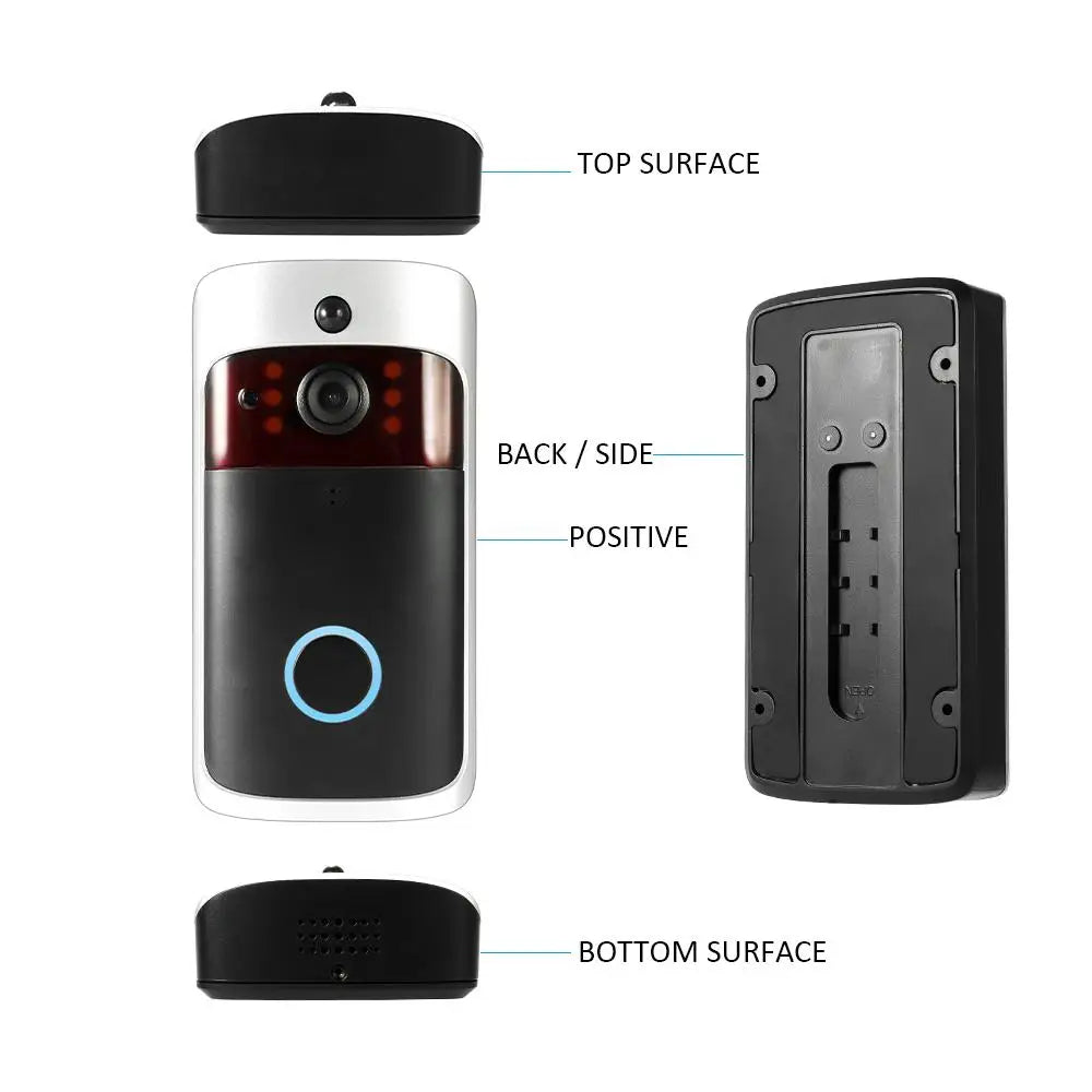 Smart Wireless WiFi Security DoorBell Visual Recording Consumption Remote Home Monitoring Night Vision Smart Video Door Phone