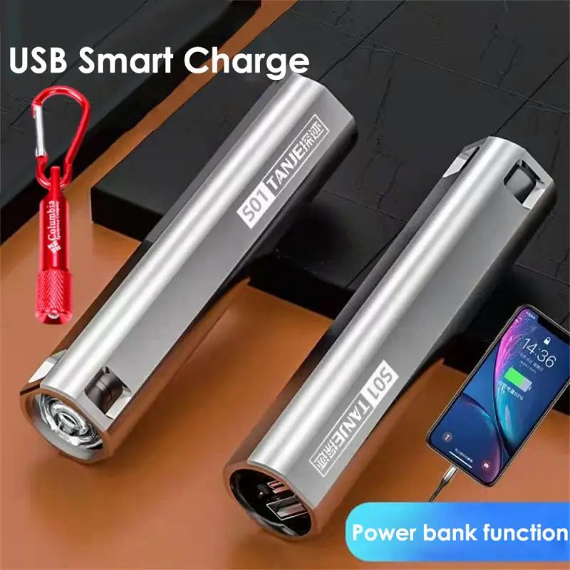 Super Bright LED Flashlight Portable USB Rechargeable