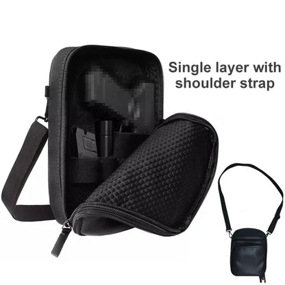 Tactical Gun Pouch Concealed Portable Carry Pistol Case PU Waterproof Fanny Pack Waist Firearm Bag Handgun Air Gun Storage Bag