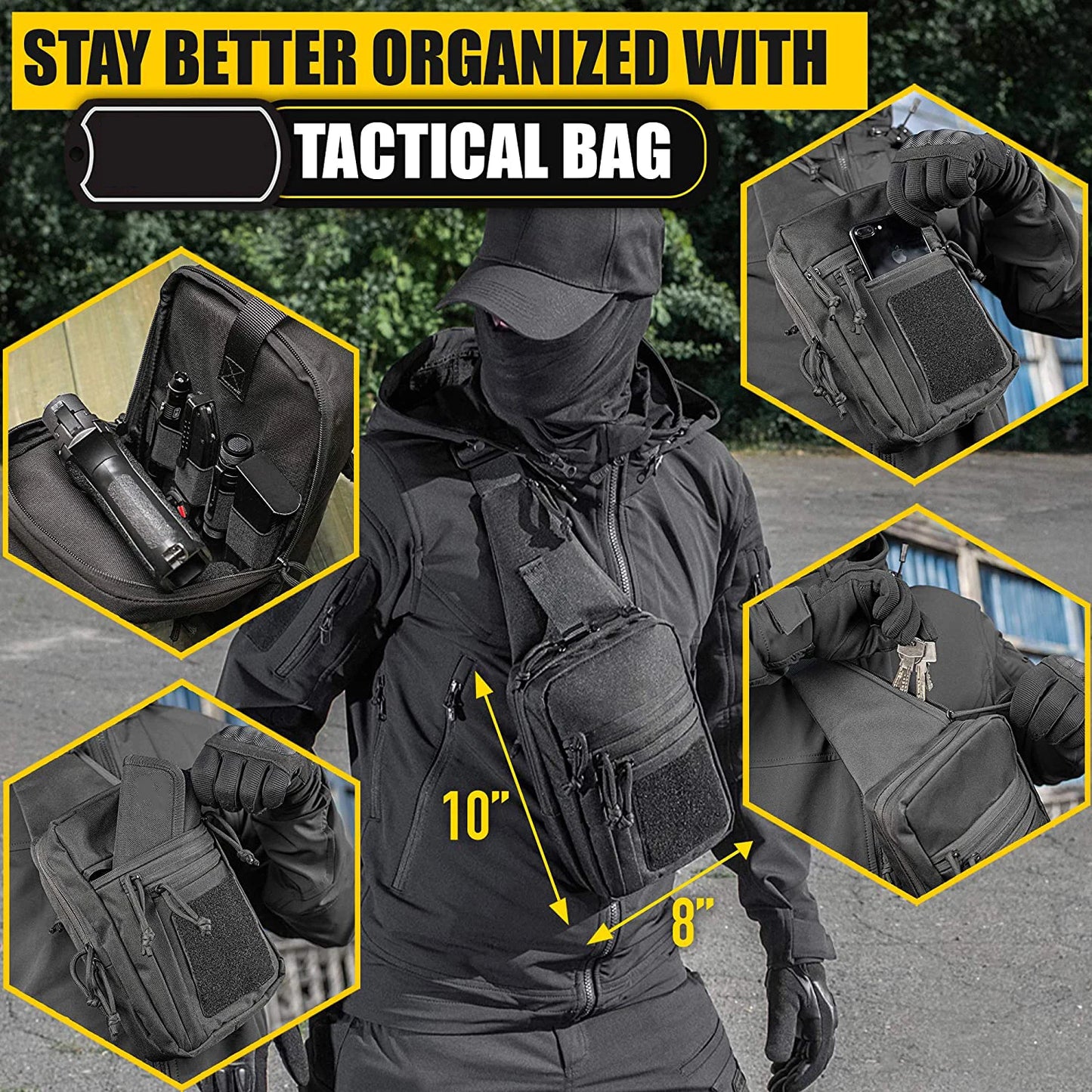 Tactical Pistol Gun  Cross-body Shoulder Bag