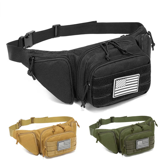 Tactical Waist Bag Concealed Gun Carry Pouch Military Pistol Holster Fanny Pack Sling Shoulder Bags for Outdoor Hunting Camping