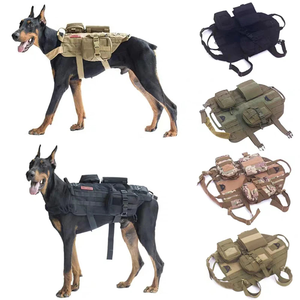 Tactical no pull dog harness k9 vest adjustable harness.