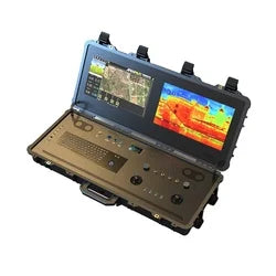 Uav Wireless Mesh Network Manufacturer Fire Fighting Drone RF Modules Dual-Screen Portable Ground Control Station