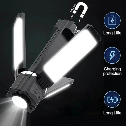 Ultra-long Battery Life, Magnetic, Multi-functional Flashlight