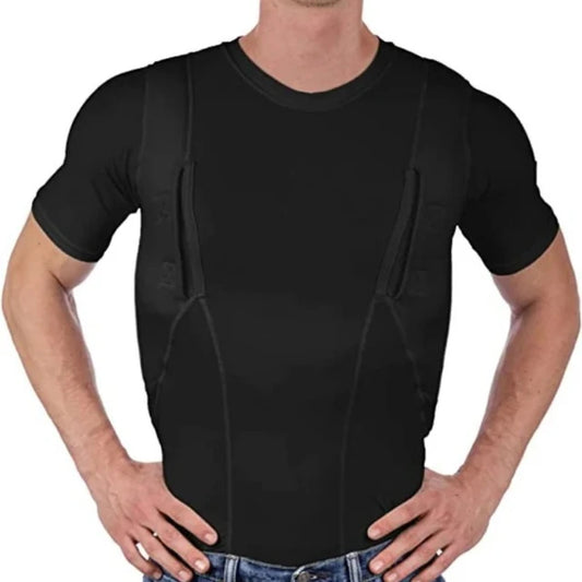 Unisex Tactical Concealed Carry Holster T-Shirt with High Stretch Fabric for Men and Women