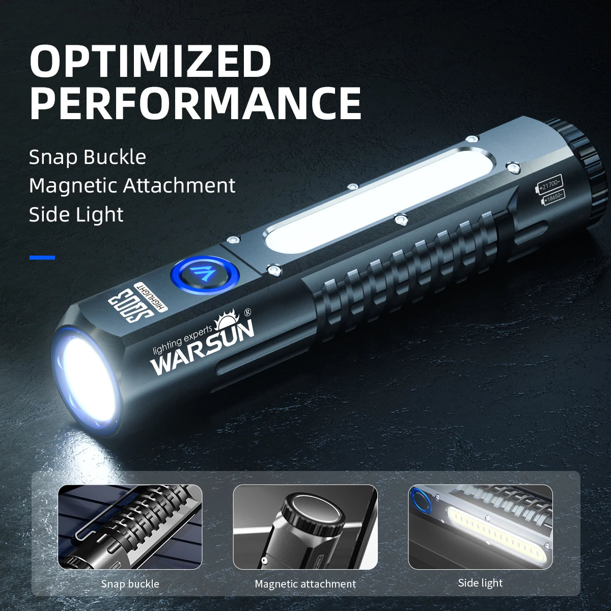 WARSUN Rechargeable Super Bright Flashlight.