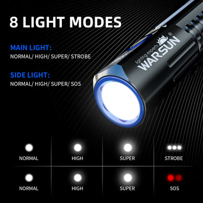 WARSUN Rechargeable Super Bright Flashlight.