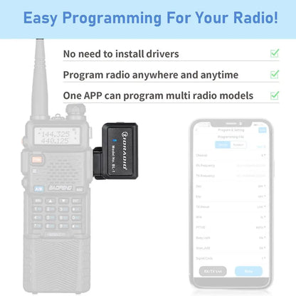 Walkie Talkie Wireless Programmer Phone APP Programming for UV 5R BF-888S Ham Radio Multiple Model No Driver Issue USB Cable