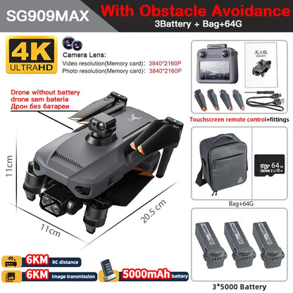 ZLL SG909 SG909MAX GPS Professional Drone With 4K Camera 3-Axis Gimbal 360 Obstacle Avoidance