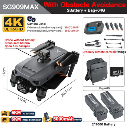 ZLL SG909 SG909MAX GPS Professional Drone With 4K Camera 3-Axis Gimbal 360 Obstacle Avoidance