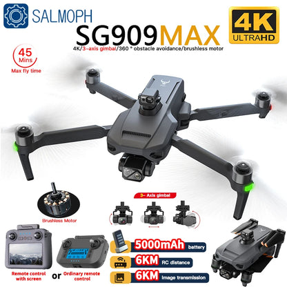 ZLL SG909 SG909MAX GPS Professional Drone With 4K Camera 3-Axis Gimbal 360 Obstacle Avoidance